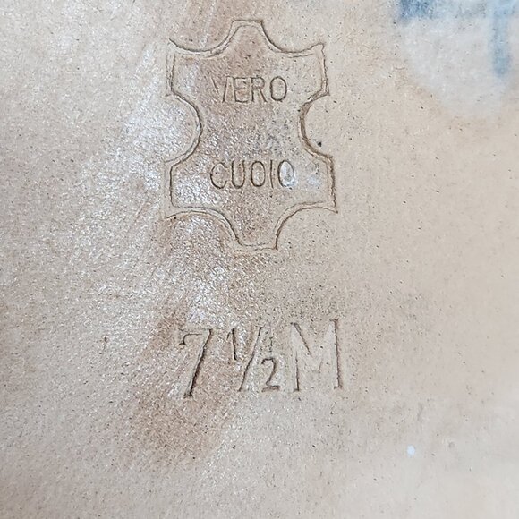 [7.5] Michael Kors Tan Leather Flat Sandals Adjustable Straps Chain Link Sz 7.5 - Picture 9 of 9